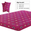 Vaulia Lightweight Microfiber Fitted Sheet, Boho-Chic Printed Pattern Design, Bright