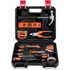 19pcs Household DIY Tool Set, Basic Tools for Home, Office,
