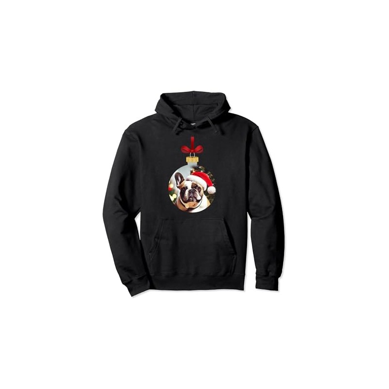 Christmas French Bulldog Ornament Pullover Hoodie
