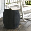 Household Essentials Resin Barrel Side Table, Black