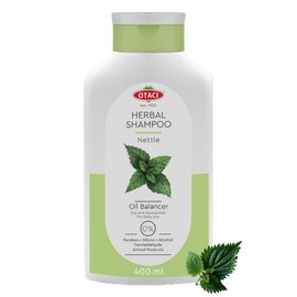 OTACI Oil Balancing Herbal Shampoo with Nettle – Vegan, Silicone-Free Daily Cleanser for Oily/Normal Hair • Controls Sebum, Refreshes & Nourishes with Forest-Fresh Aroma (400 ml/13.5 fl oz)