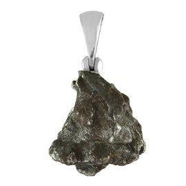 Starborn Sterling Silver Campo del Cielo Meteorite Nugget Pendant.