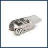 INFINAUTO 25mm Width Tie Down Strap Silver Tone Stainless Steel