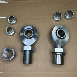 GaiRen 1.25'' Heim Joint Rod End Kit, Right and Left Hand Thread 1 1/4'' Chromoly Joints Heat Treated Chromoly with Round Tube Adapter