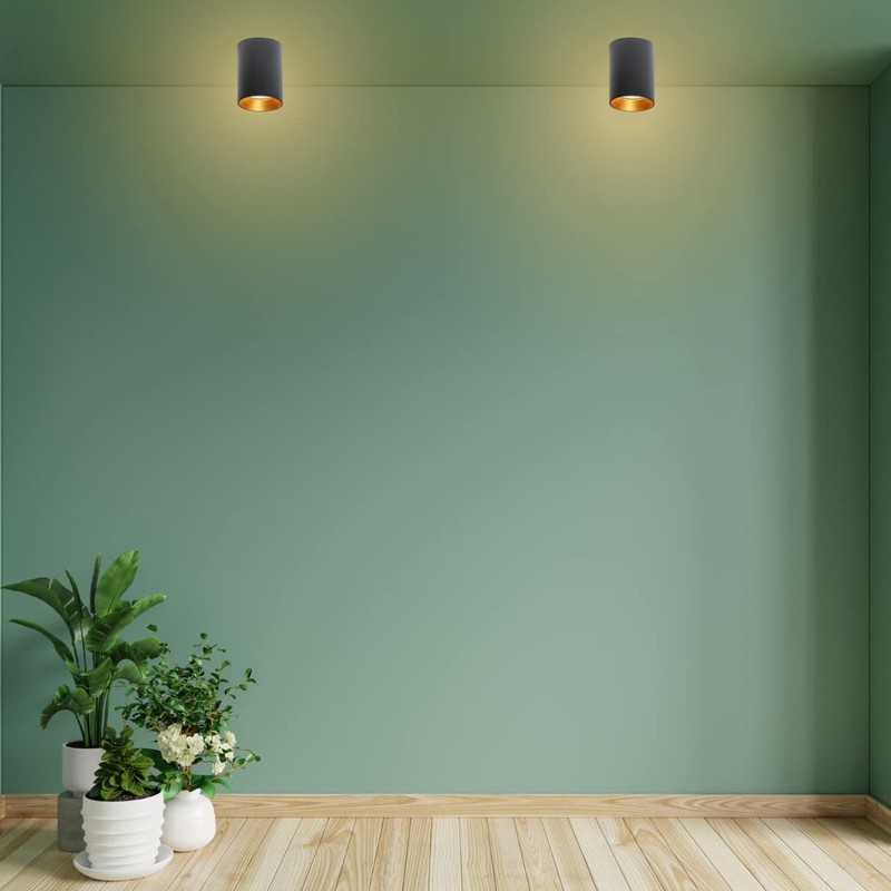 GTV Lighting Aero II Ceiling Light, Surface-Mounted Downlight, Aluminium, 70