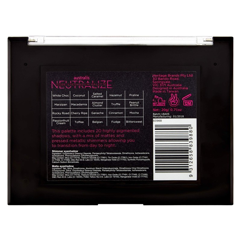 Australis Neutralize Nude Eyeshadow Palette