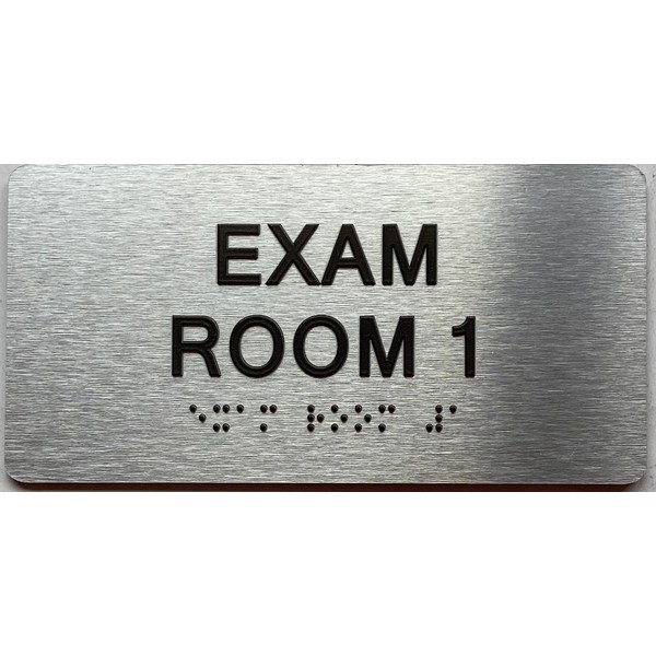 EXAM ROOM signS with Raised letters/Image & Grade 2 Braille