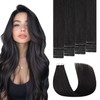 Sweetmet 3rd-Generation Invisible Tape in Hair Extensions Human Hair #1B