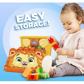 Mega Bloks First Builders Laughing Lion with Big Building Blocks, Building Toys for Toddlers (25 Pieces)