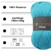 Wollbiene Viola Knitting Wool Plain 100 g Premium Knitting Wool