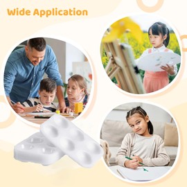 Yuannee Paint Tray Palettes,20 PCS Paint Palette Tray Plastic 6 Well Plastic Paint Palettes Wet Palette Colour Corrector Palette Makeup Palette for Kids Adult Student Artist DIY Craft Art Class