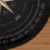 Compass Rose Round Area Rug, Artwork Black Non-Slip Circle Rug