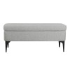 HomePop 17.5" Large Modern Sustainable Woven Fabric Storage Bench in