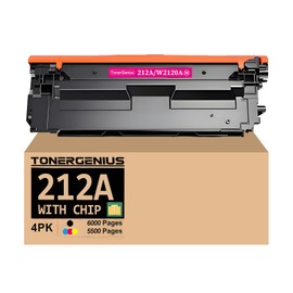 w2123a/212a Toner cartridges Compatible for HP m554 Toner M555dn Laser Toner MFP M578dn/f/c/z/x Toner Ink Cartridge 212a (Magenta) Color Toner