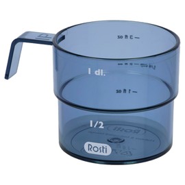 Rosti Mensura Messbecher-Set aus SAN-Kunststoff, 3er-Set, Messlöffel 15ml, Messbecher 100ml & Litermaß 1 liter, Dusty Blue