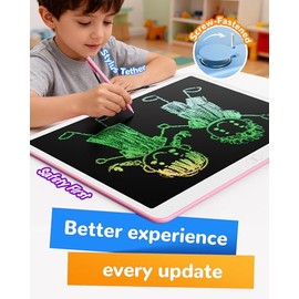 KOKODI - Tableta de escritura LCD, tablero de garabatos para niños pequeños de 20 pulgadas, colorida, pizarra de dibujo, pizarrón electrónico reutiliz