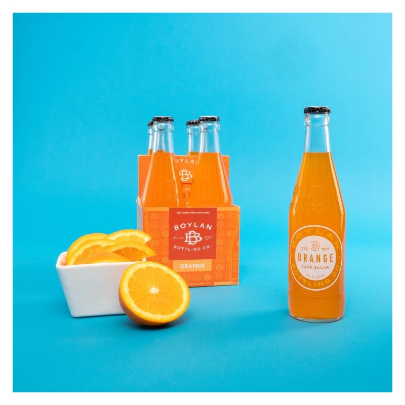 Boylan Bottling Craft Cane Sugar Soda - Orange 12oz Glass