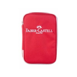 Faber-Castell Set Escolar de Dibujo y Escritura Lapicera, incluye 24 colores, 2 lápices, 2 boligrafos, 1 sacapuntas, 1 resaltador, 1 goma, 1 regla 15 cm, 1 lápiz rojo de chequeo y 1 estuche de tela