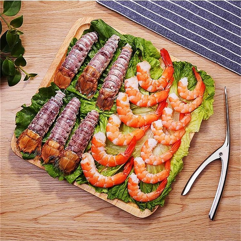 Stainless steel shrimp peeler creative kitchen cooking seafood quick sheller