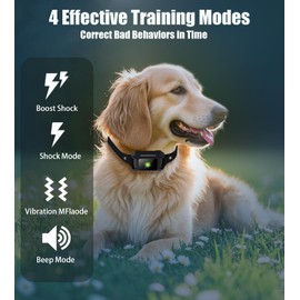 Dog Shock Collar 2 Dogs 3600FT Dog Training Collar with Remote, IPX7 Waterproof E Collar for Dogs Training Rechargeable Collars for Large Medium Small Dogs with Night Light