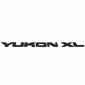 1Pc Yukon XL Liftgate/Door Letter Nameplate Emblem SUV HD Badge Sport Replacement for Yukon (Gloss Black)