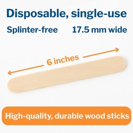 McKesson Tongue Depressors [3000 Count] Adult Size, Non-Sterile, Wood, Unflavored, Splinter-Free, 6 in – Use for Medical, Arts, Crafts, Spa, 500 Count, Pack of 6