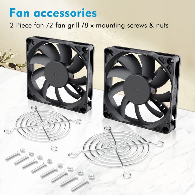 Wathai DC Brushless 12V Cooling Case Fan 80mm x 15mm