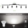 Unicozin LED 6 Light Track Lighting Kit, Black 6 Way