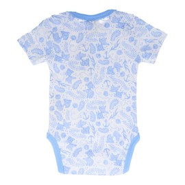 Organic Cotton Summer Baby Onesie - Underwater World Blue, 6-12 MTHS