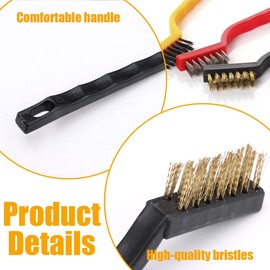 4 Stück Mini Drahtbürste, Drahtbürsten, Messingbürste Klein 3D Drucker Reinigung Set, Messingbürste Klein, Hand-Drahtbürsten, zum Entfernen hartnäckiger Rückstände und Rost