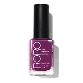roro AHA Infused 21+ Free Nail Polish - Chip-Resistant High-Impact Nail Color Lacquer Made in the USA, Vegan/Cruelty-Free, Gluten-Free, Sleep Spell, Dark Magenta Purple, .4Fl Oz/12mL