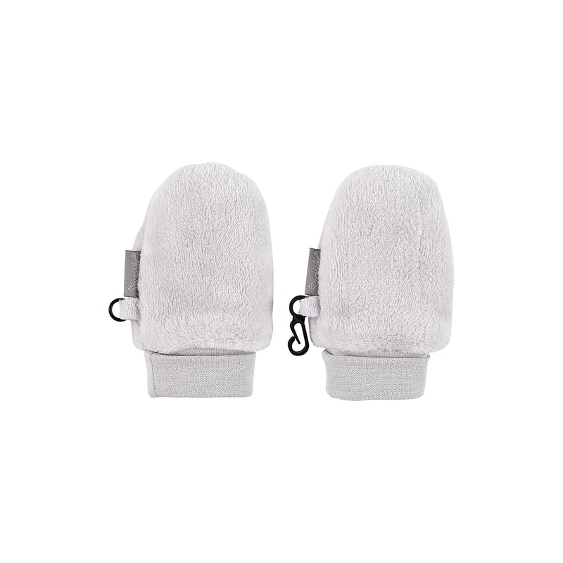 Sterntaler Unisex Baby Teddy Fur Mittens, lightgrey