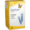 Freestyle Lancets 100 pack with Free Gentle Touch MINI Lancet