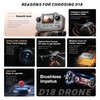 QQCHGOL D18 Drone with Dual Camera for Adults 2K, Foldable