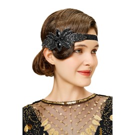 BABEYOND Flapper Headpiece for Women - Flapper Headband 1920s Gatsby Headpiece Vintage Accessories for Women
