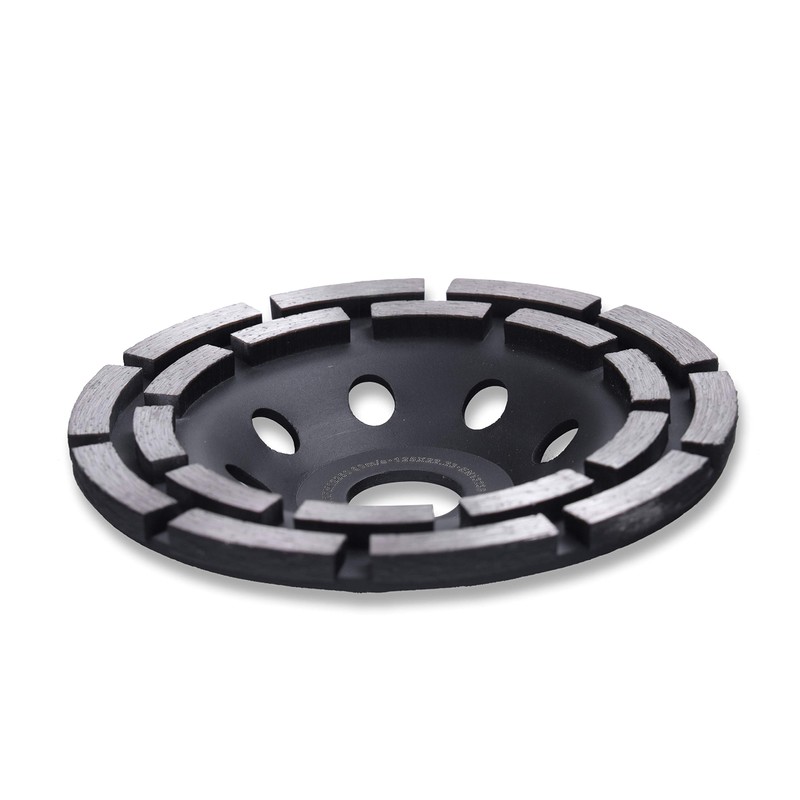 HERZO Diamond Concrete Grinding Wheel 5 inch,Double Row Diamond Cup