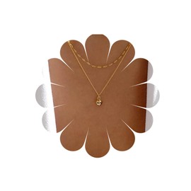 Allereya Vintage Layered Metal Ball Pendant Necklace Small Ball Necklace Small Pearl Choker Necklace Gold Double Layer Chain Necklace Jewellery for Women and Girls (Gold), Metal, Pearl