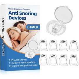 Anti Snoring Devices(8 Pack) Silicone Magnetic Stop Snoring Solution Snoring Devices for Men and Women