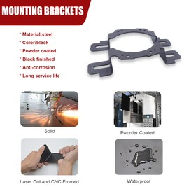 XJMOTO 4 inch LED Fog Light Front Bumper Mounting Brackets Adapter Compatible with 2013-2018 Jeep Wrangler Hard Rock Rubicon X,10th Anniversary Editions,75th Anniversary Edition, 2018-2023 Wrangler JL