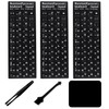 3 Pack Universal Russian Keyboard Stickers (6-in-1), Cyrillic Keyboard Letter