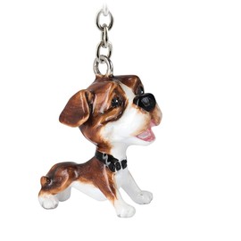 Arora Little Paws 3762 Key Ring Staffy Standing Dog, Multicolour, One Size