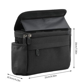 Granvoo Bicycle Bag 4L, Handlebar Bag Bicycle Waterproof Bicycle Basket Bag, Bicycle Bag Handlebar for All Mobile Phones, Bicycle Basket Front Bag with Handlebar Adapter, Touch Screen, Removable