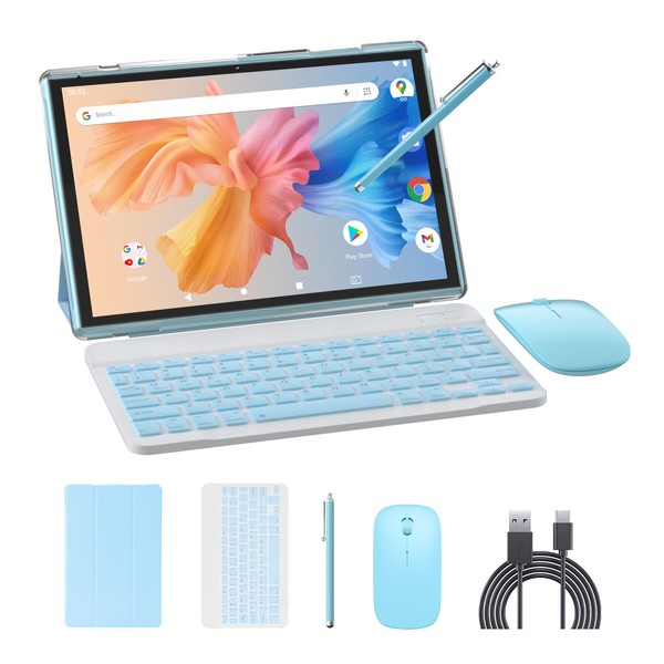 NOVOJOY 2 in 1 Tablet 10 Inch Android 14 OS