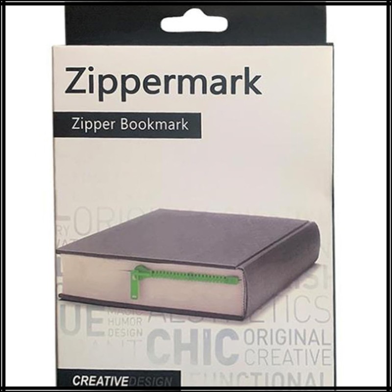 White Fang SY002 Bookmark, Cute Chuck Zipper, 3D, Sticky Notes,
