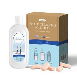 Nukisa 5 Bottles Compatible with Tineco Cleaning Solution 500ml Per Bottle Orange Scents Floor Cleaner Compatible with All Robot Vacuums with Mopping and Cordless Wet/Dry Vacuum (Orange Scents)