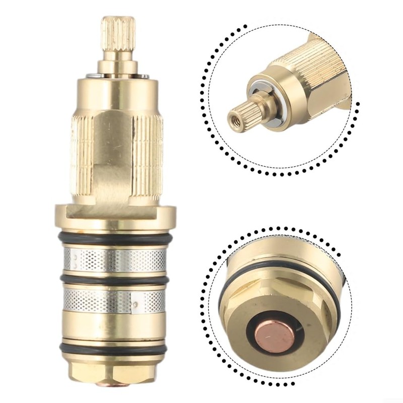 Snblzhef Thermostatic Shower Valve,Thermostatic Spool,Brass Replacement Thermostatic Shower Mixer Valves