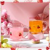 SiliFine 4 Pack Cherry Glass Cups 14oz Juice Mugs Clear
