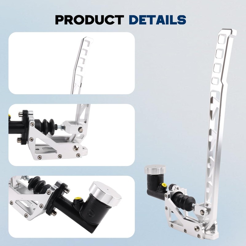 anwenchapey Drift Hydro E-Brake Racing Hydraulic Handbrake Long Arm Silver