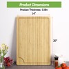 LinTimes 20 Inch Large Cutting Board for Kitchen, Bamboo Wood