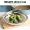 Goodful All-In-One Pan Steamer Basket, Premium Stainless Steel Construction, Dishwasher